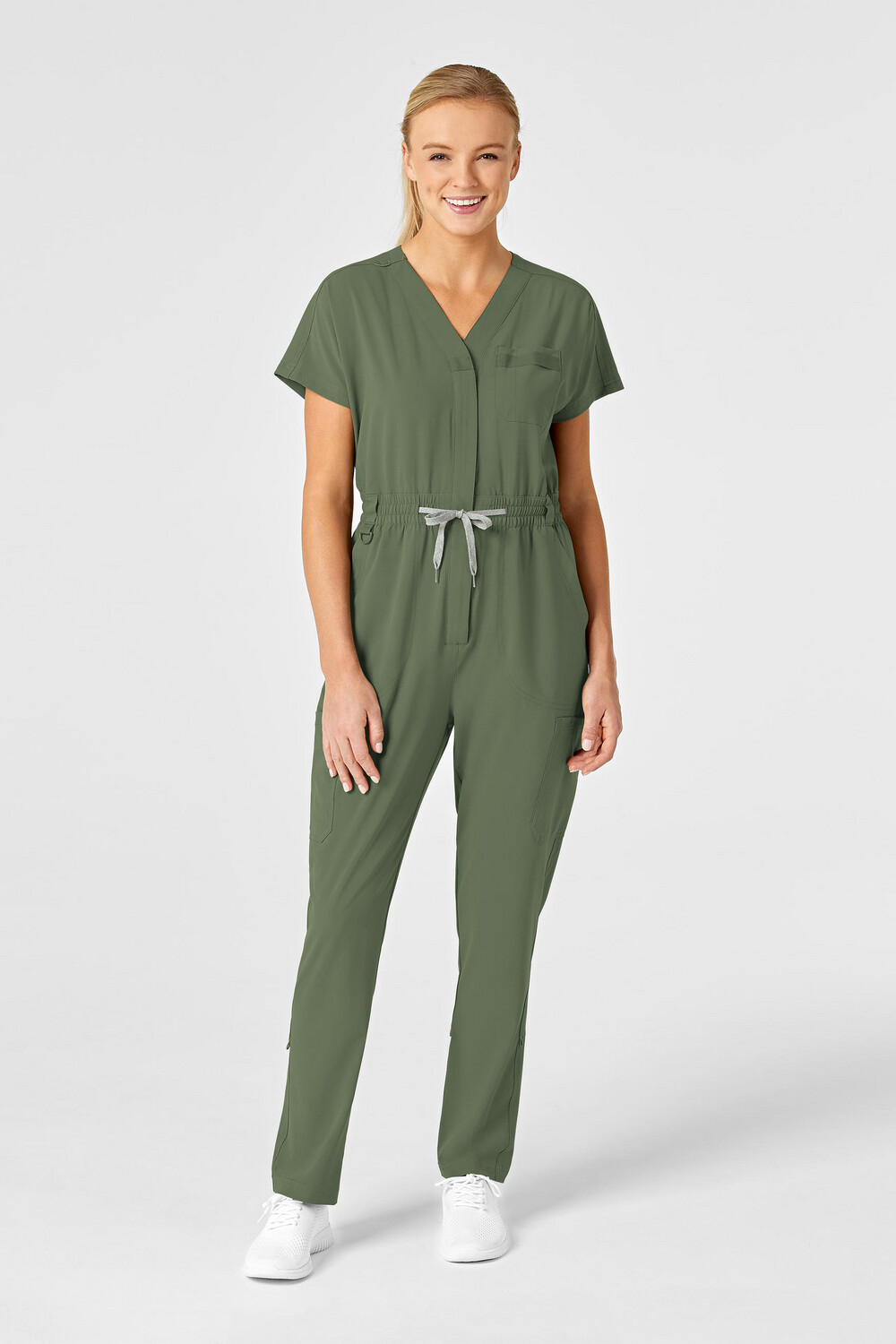 Tuta donna 3134 zip olive