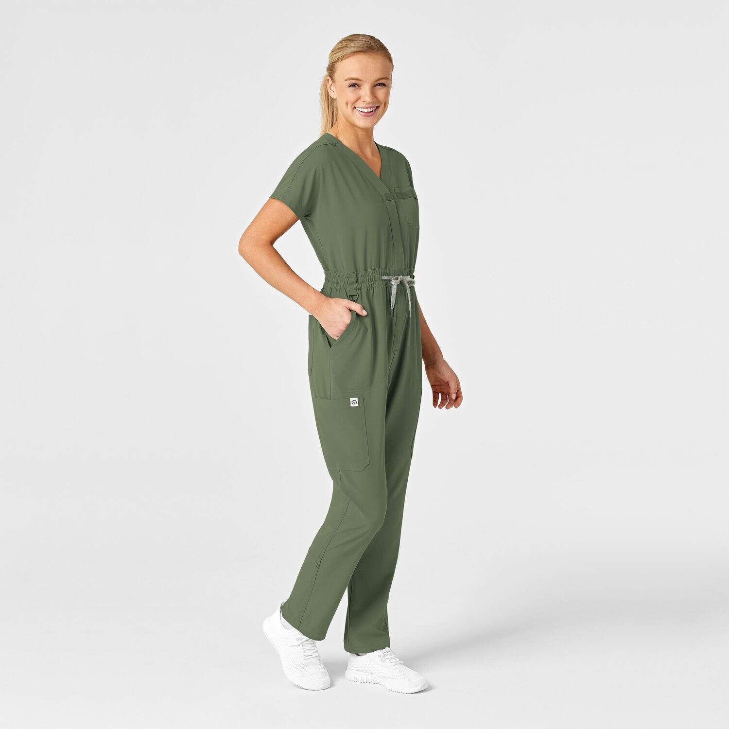 Tuta donna 3134 zip olive