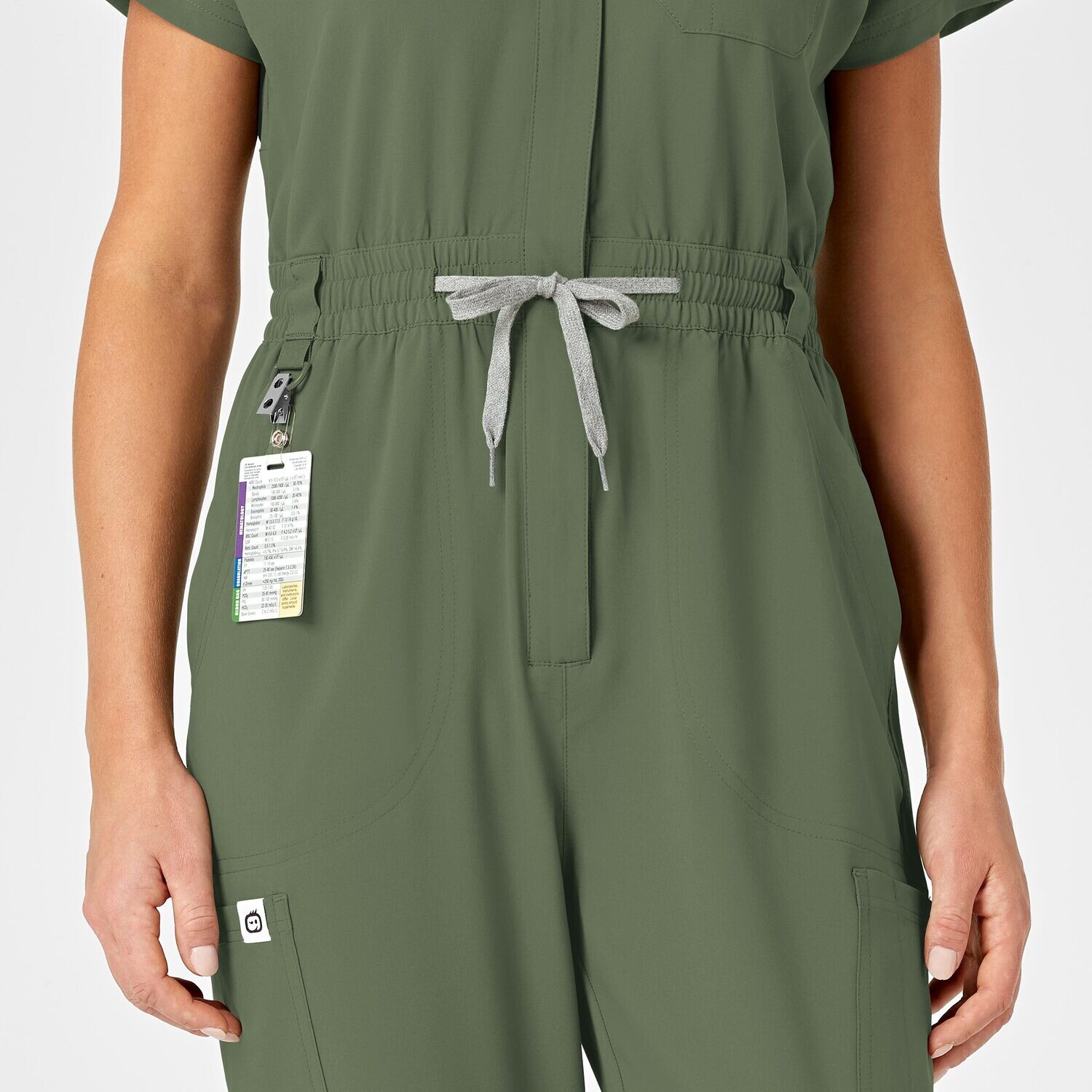 Tuta donna 3134 zip olive