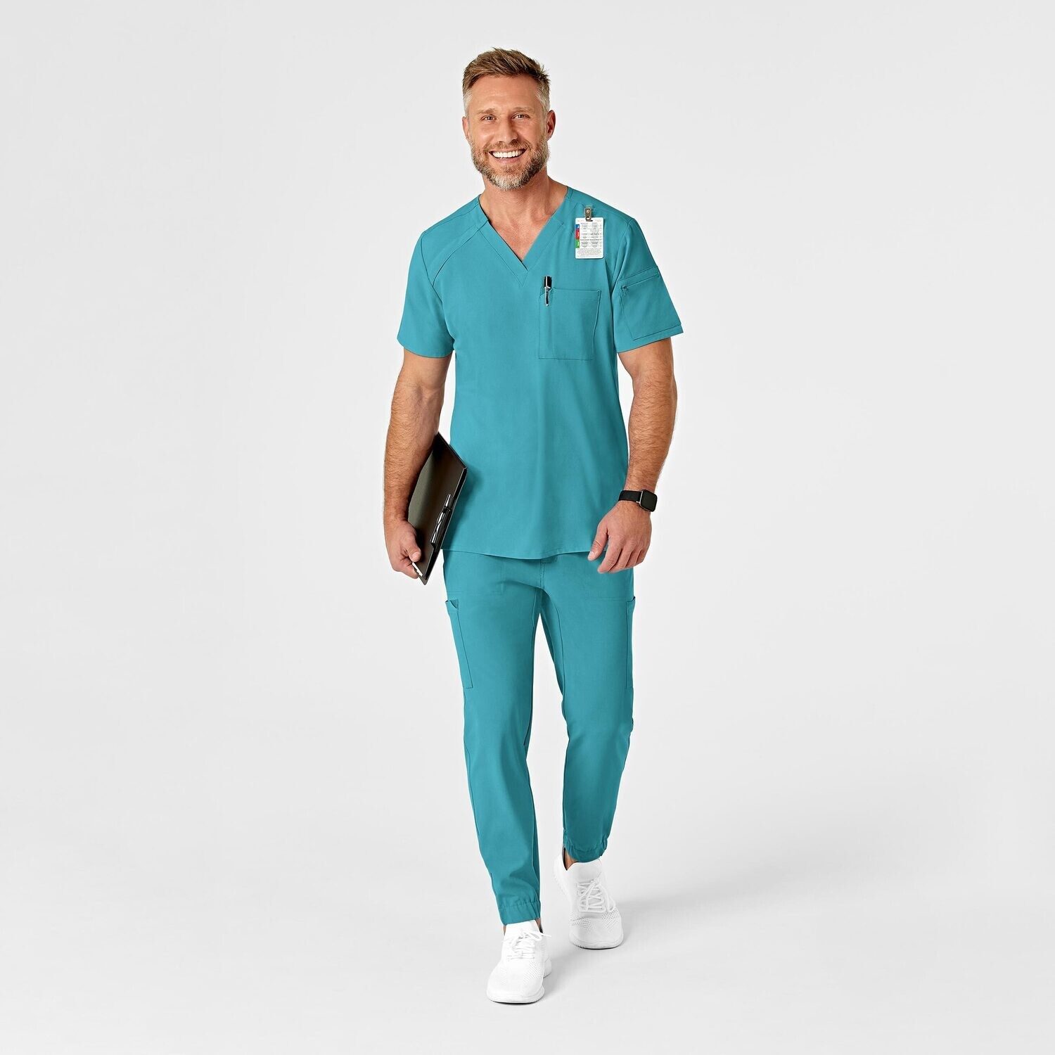 Pantalone uomo 5034 cargo jogger teal blue