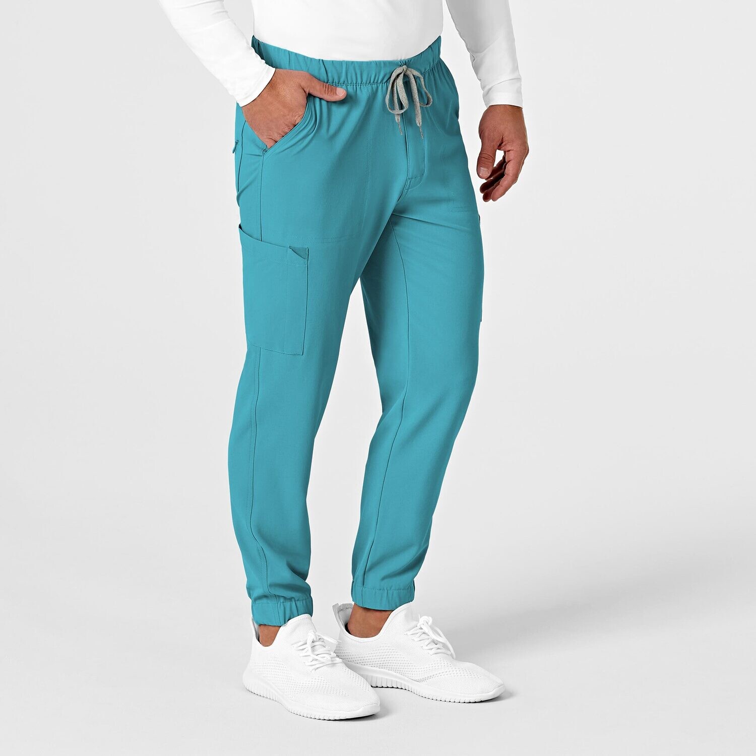 Pantalone uomo 5034 cargo jogger teal blue