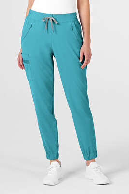 Pantalone donna 5234 jogger teal blue