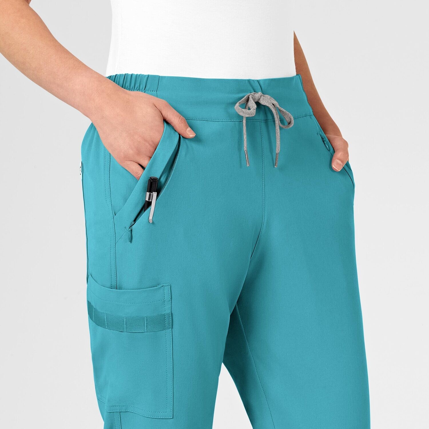 Pantalone donna 5234 jogger teal blue