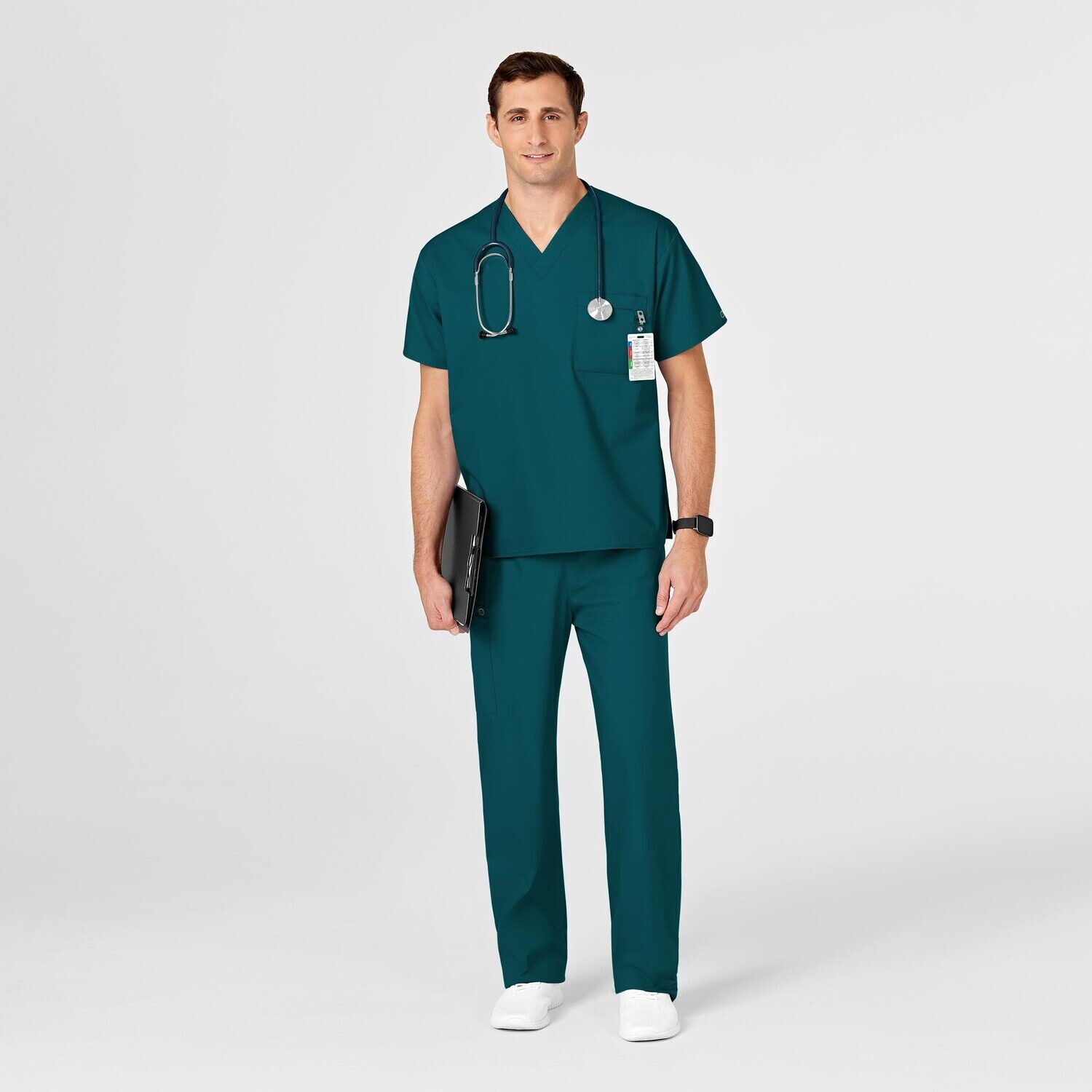 Casacca unisex 100 scollo a V caribbean blue