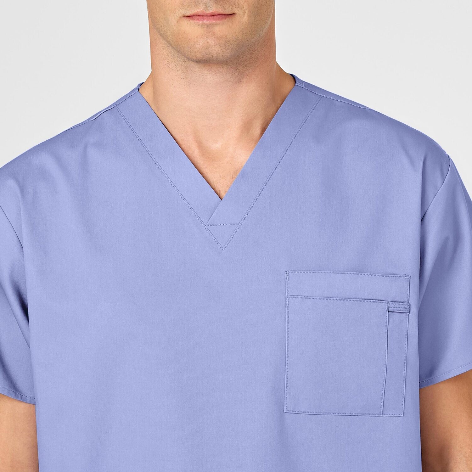 Casacca uomo 100 scollo a V ceil blue