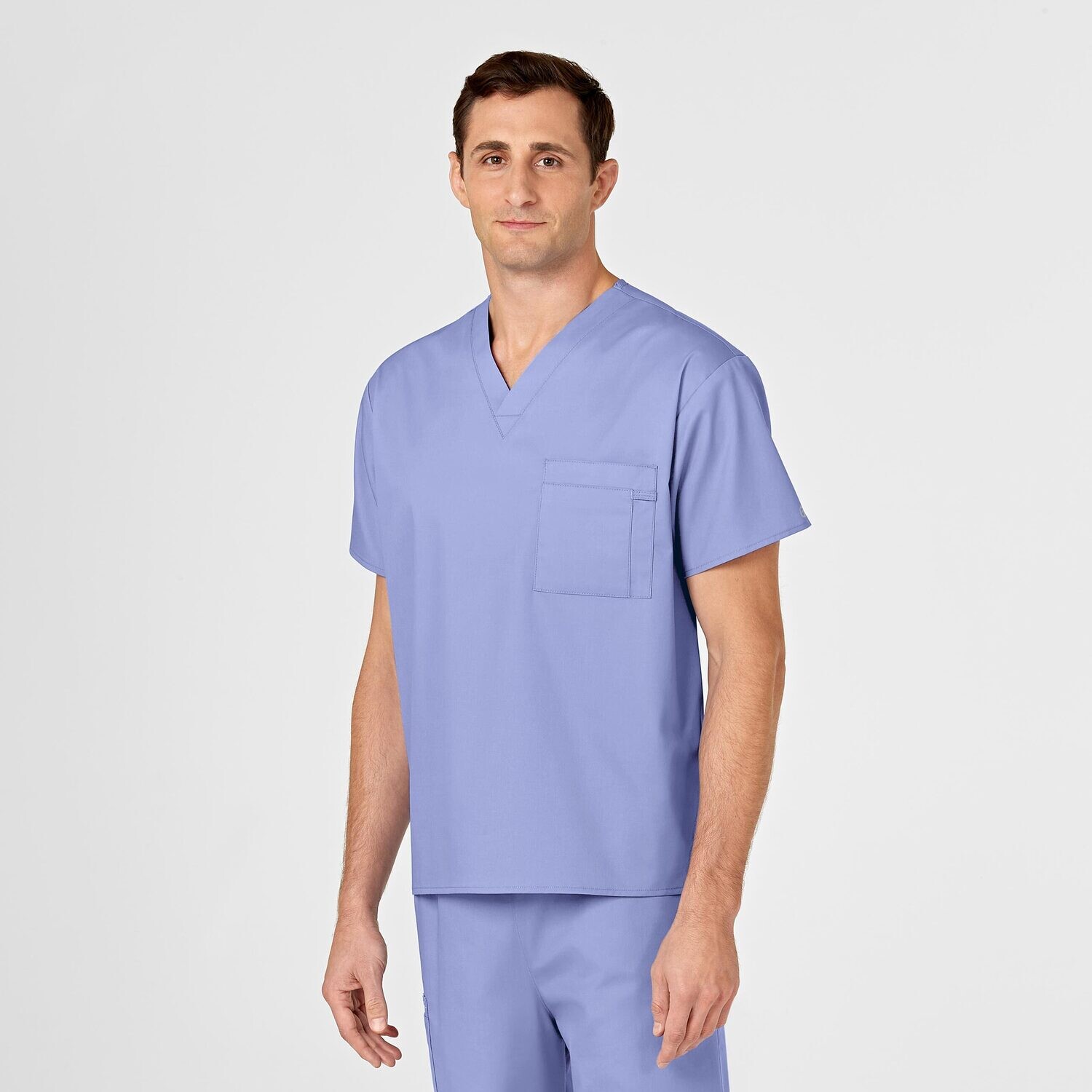 Casacca uomo 100 scollo a V ceil blue