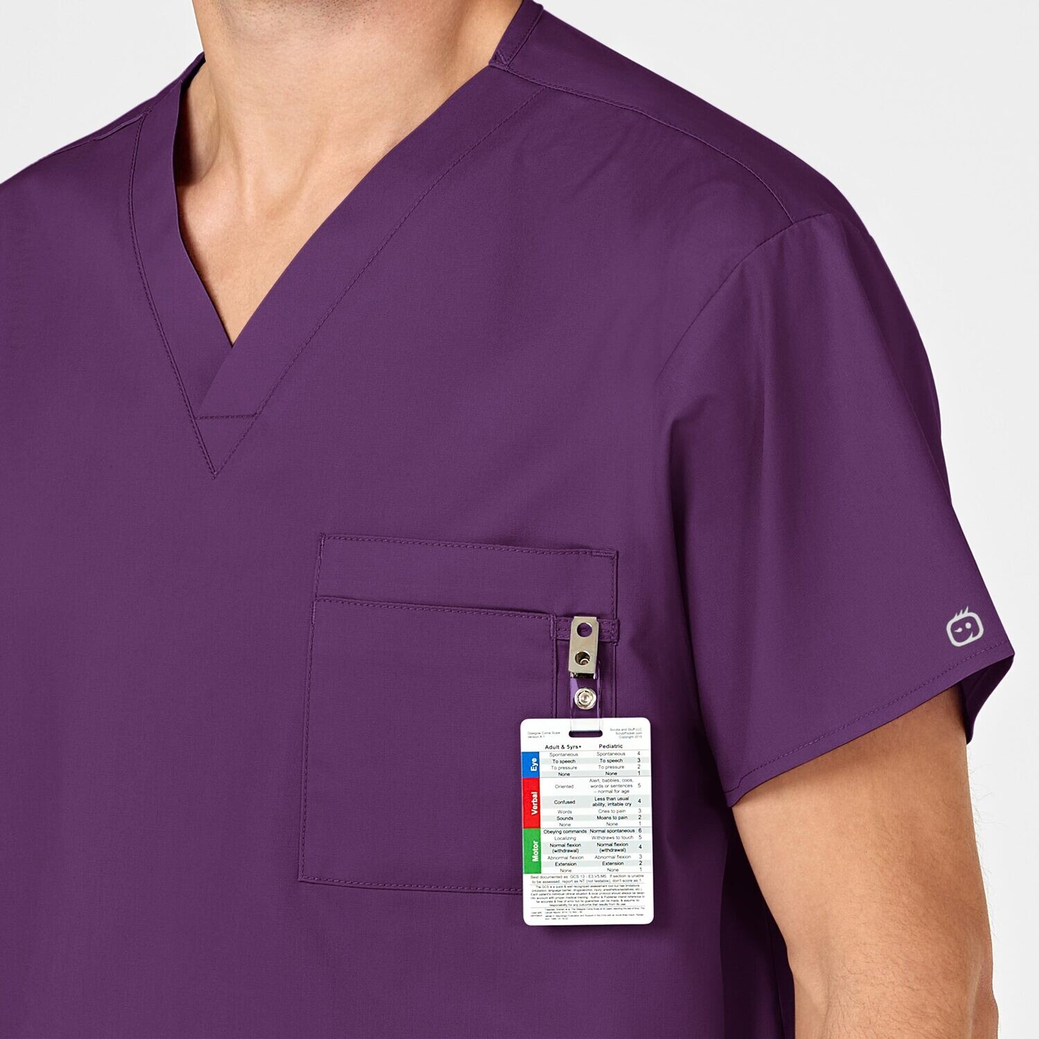 Casacca uomo 100 scollo a V eggplant