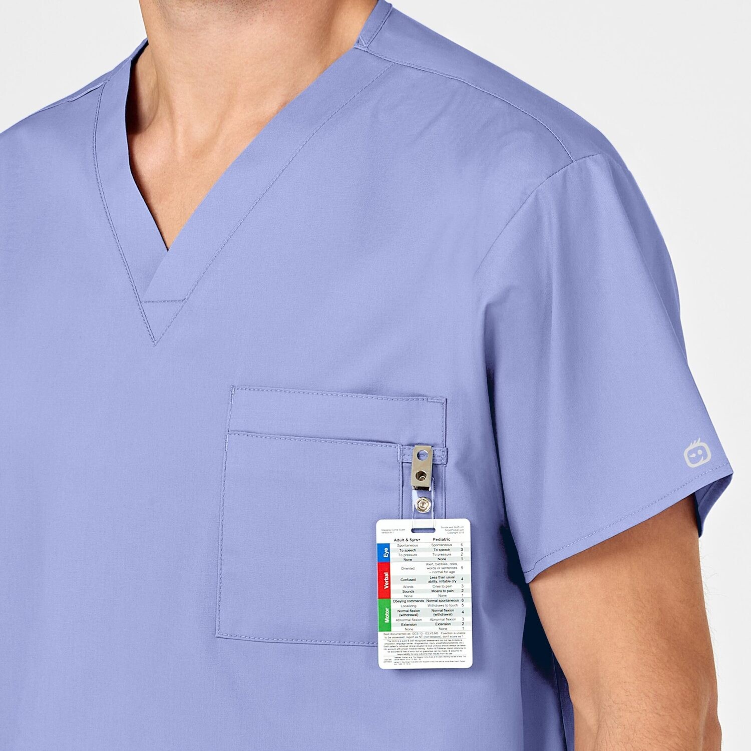 Casacca uomo 100 scollo a V ceil blue