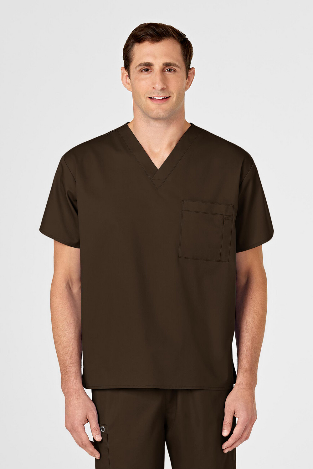 Casacca uomo 100 scollo a V chocolate