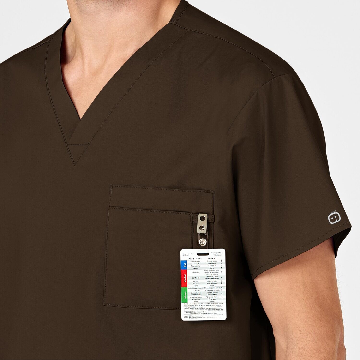 Casacca uomo 100 scollo a V chocolate