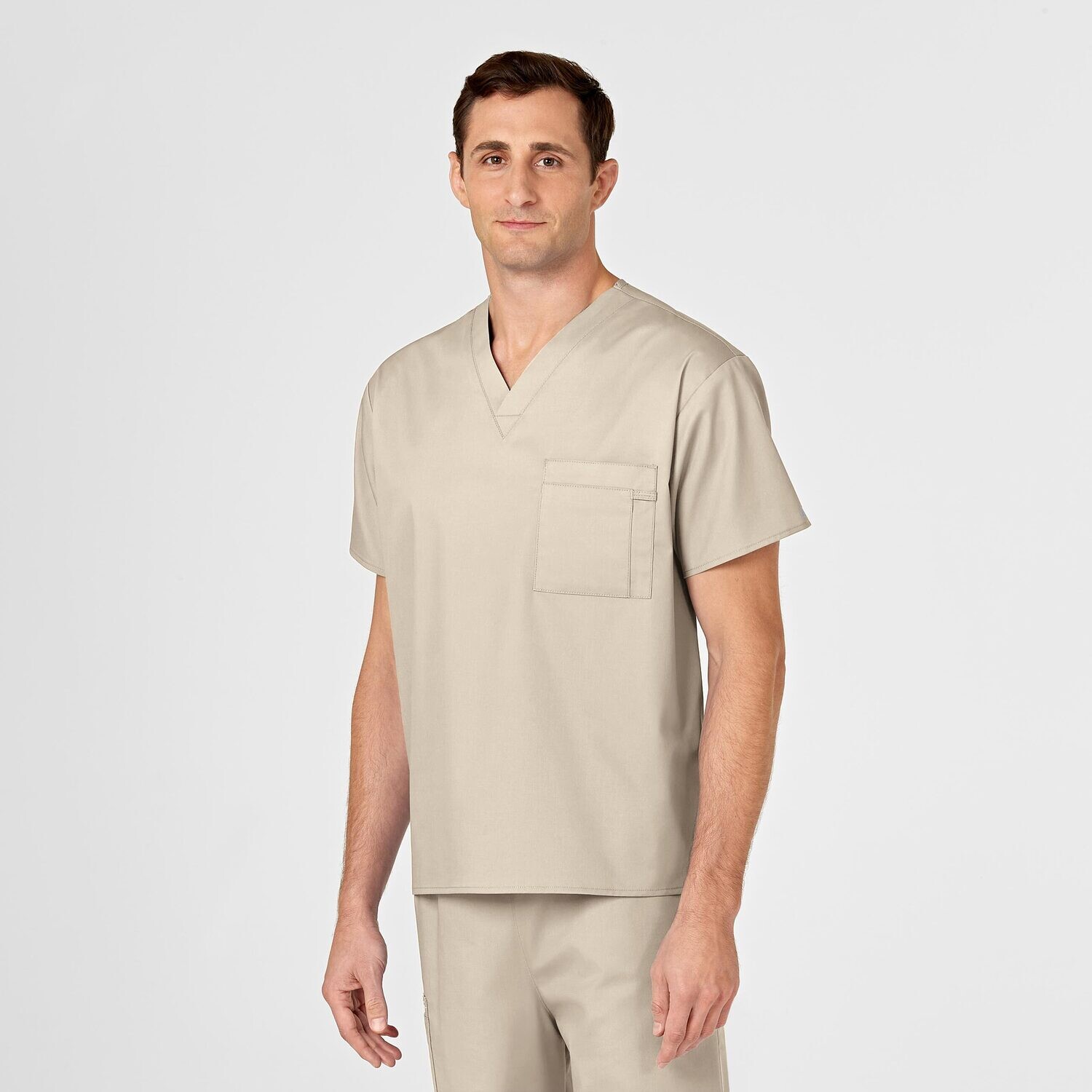 Casacca uomo 100 scollo a V khaki