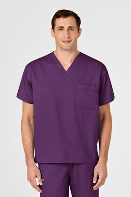 Casacca uomo 100 scollo a V eggplant