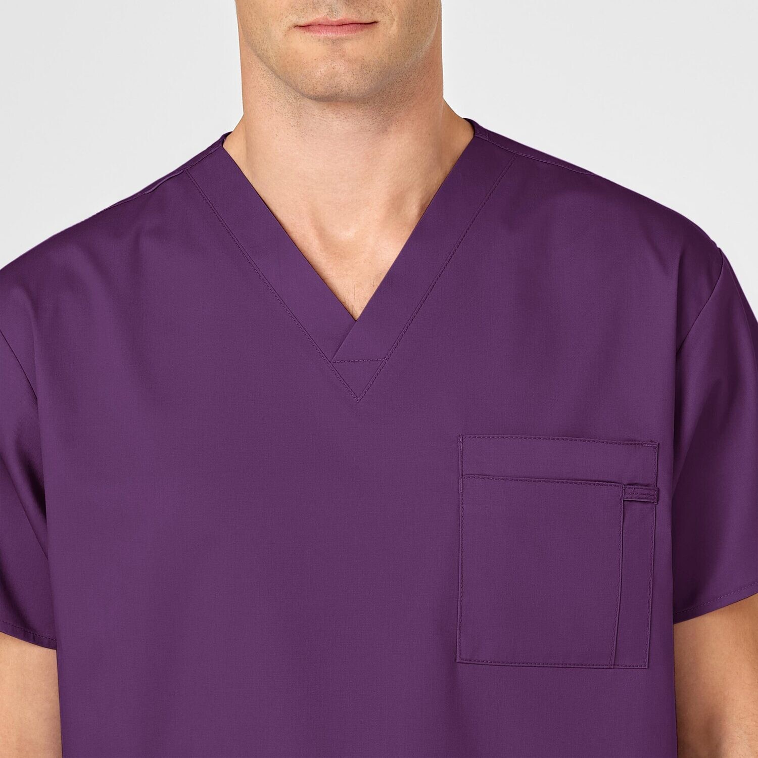 Casacca uomo 100 scollo a V eggplant