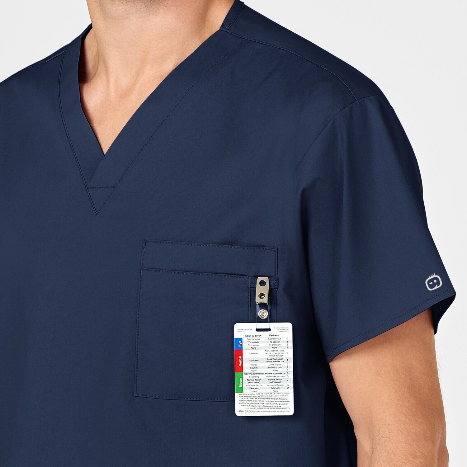 Casacca uomo 100 scollo a V navy blue