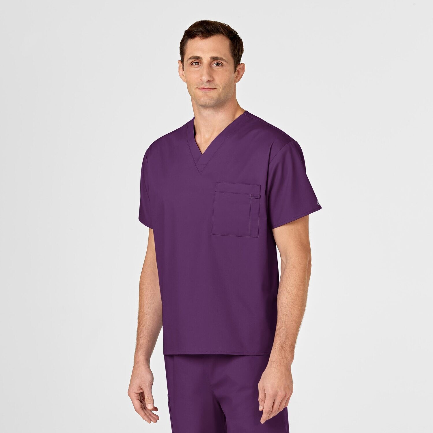 Casacca uomo 100 scollo a V eggplant