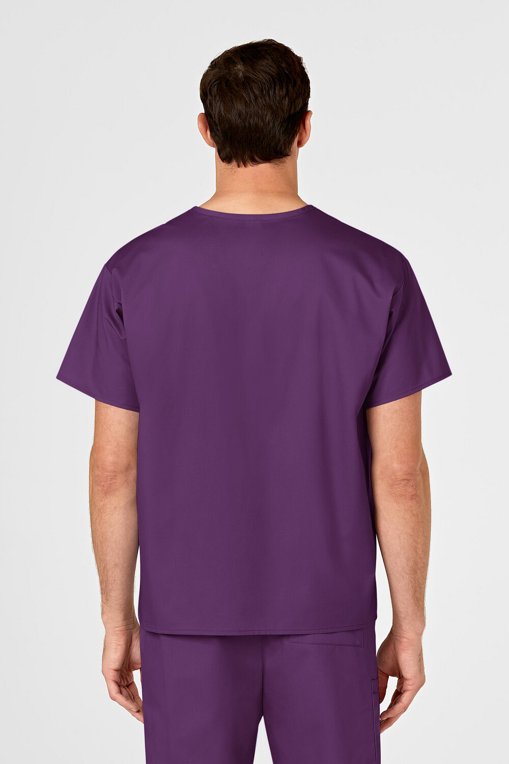 Casacca uomo 100 scollo a V eggplant