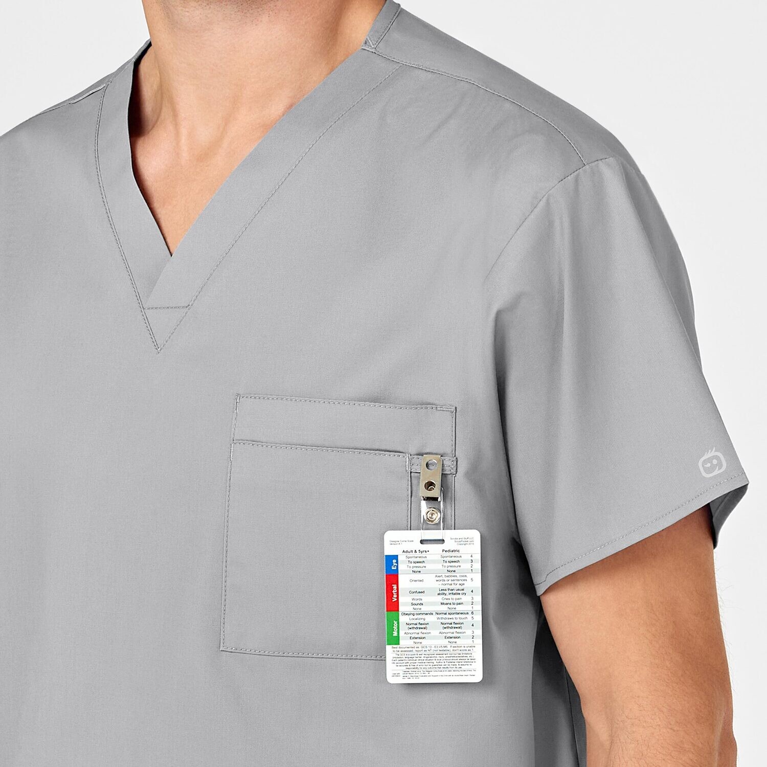 Casacca uomo 100 scollo a V grey