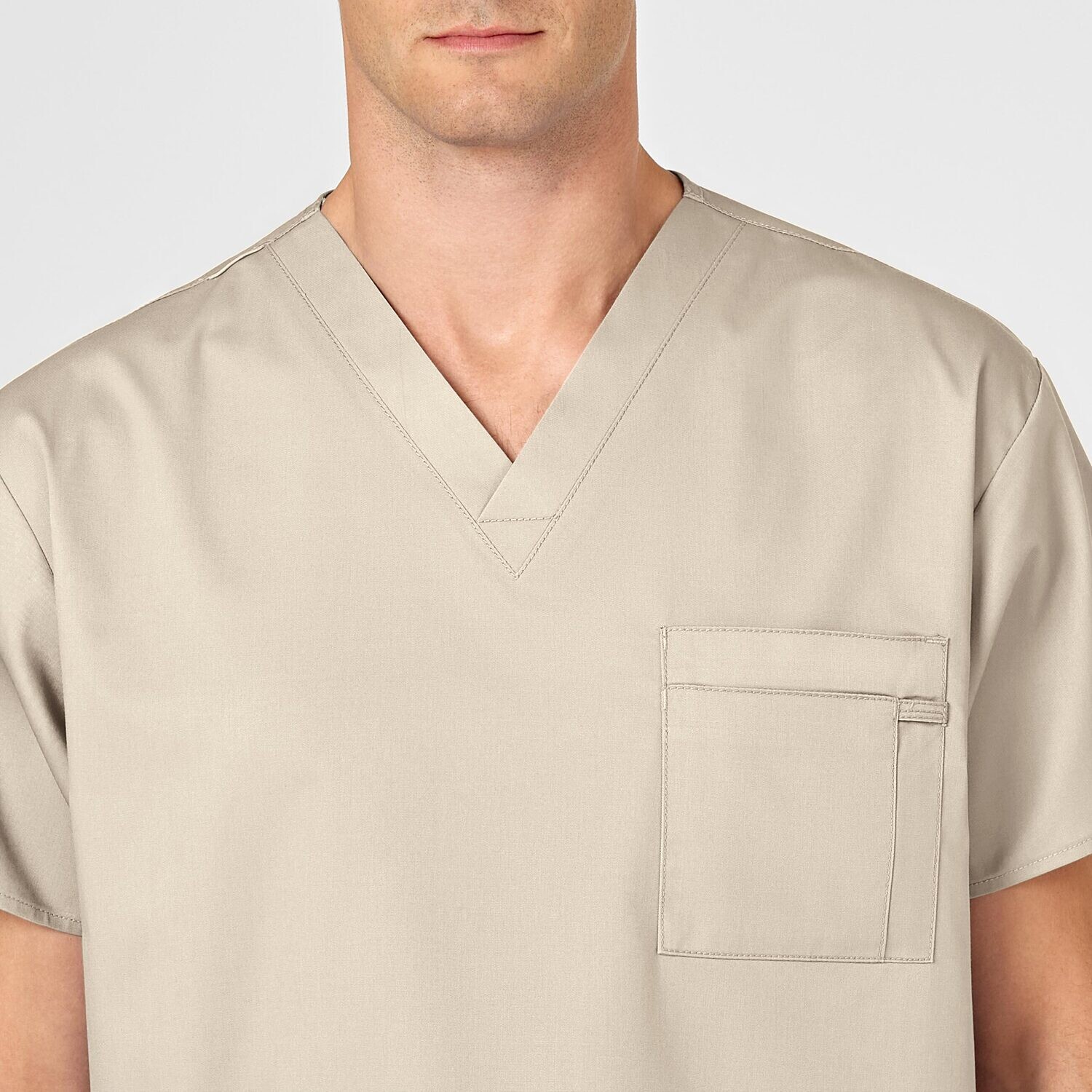 Casacca uomo 100 scollo a V khaki
