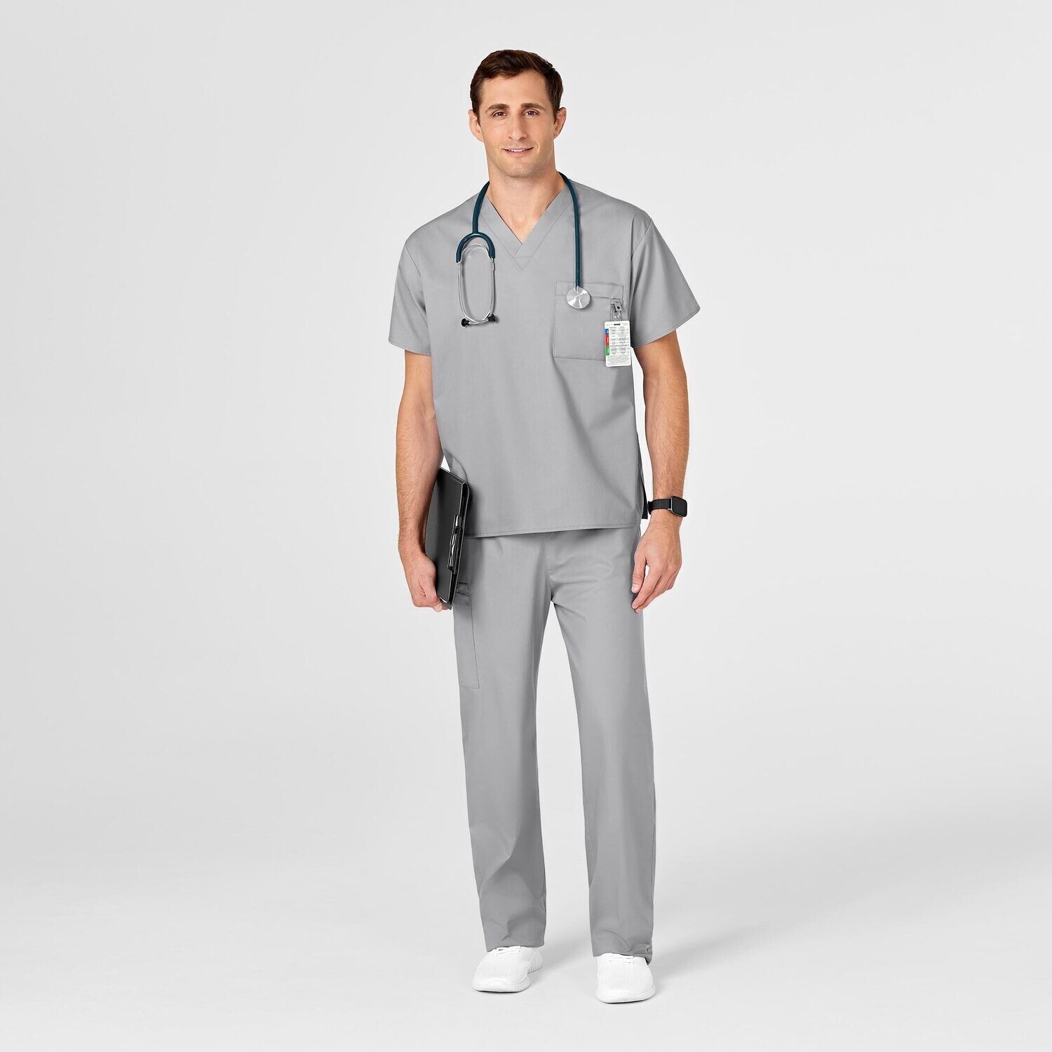 Casacca uomo 100 scollo a V grey
