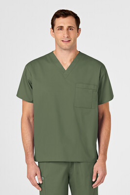Casacca uomo 100 scollo a V olive