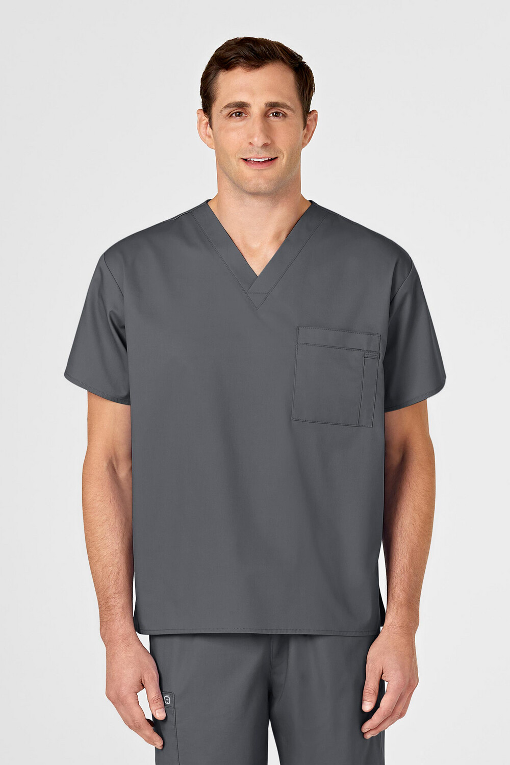 Casacca uomo 100 scollo a V pewter