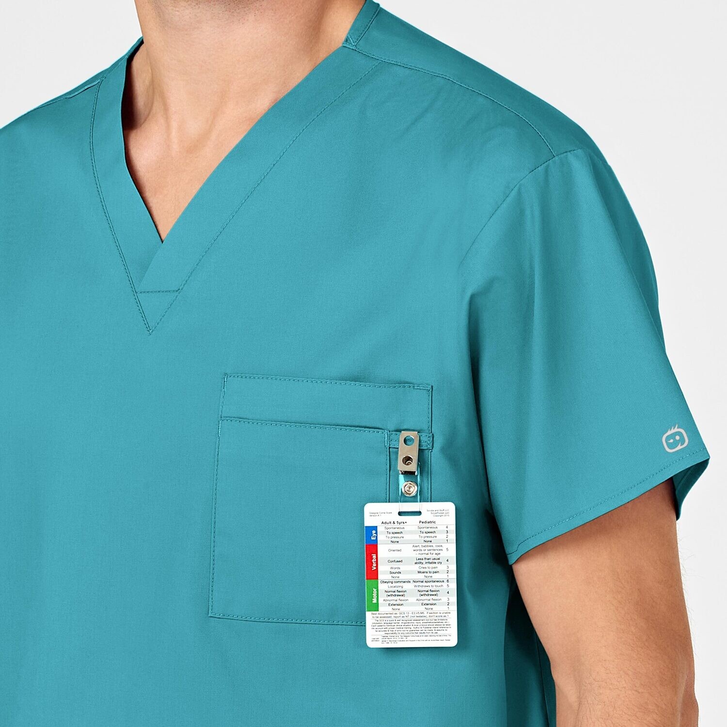 Casacca uomo 100 scollo a V teal blue