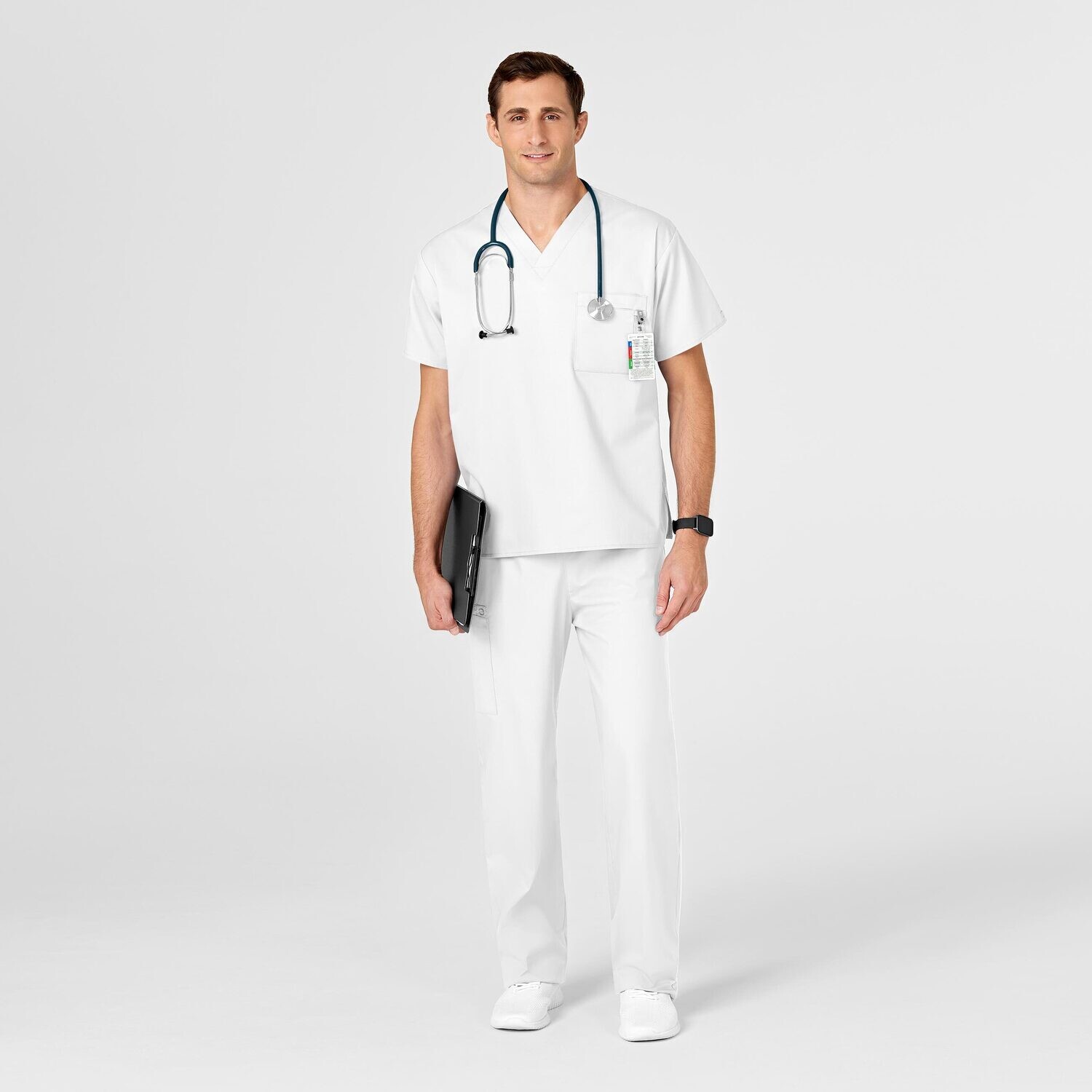 Casacca uomo 100 scollo a V white