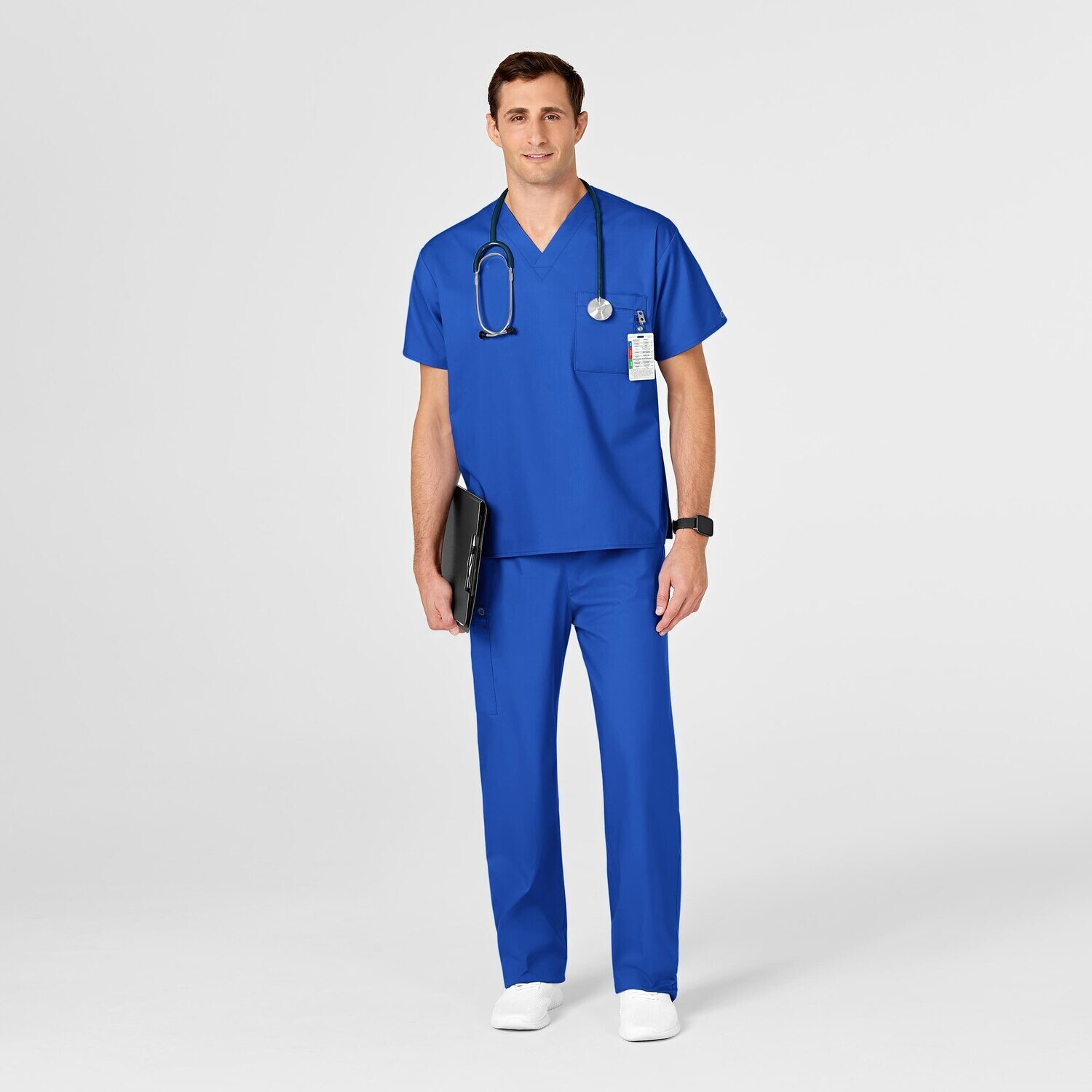 Casacca uomo 100 scollo a V royal blue