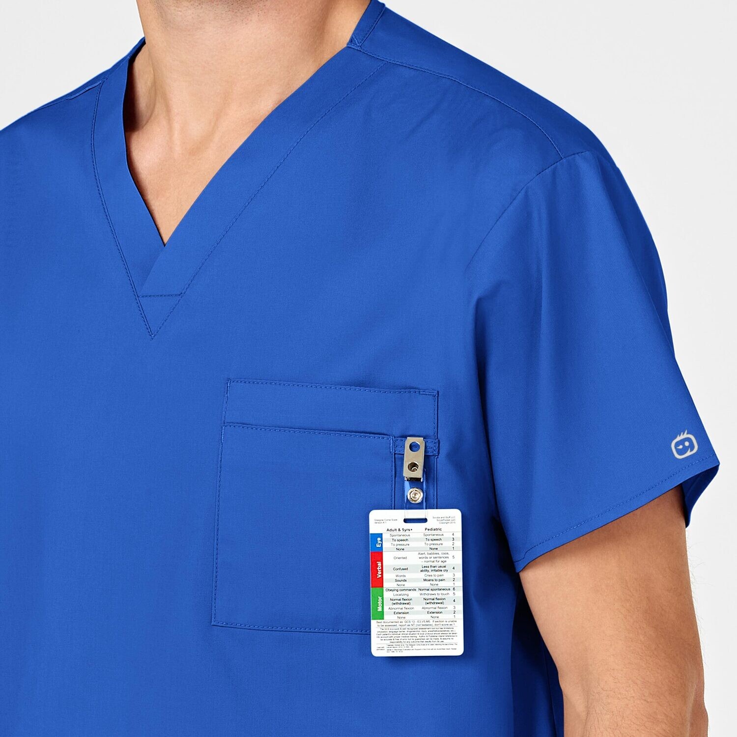 Casacca uomo 100 scollo a V royal blue
