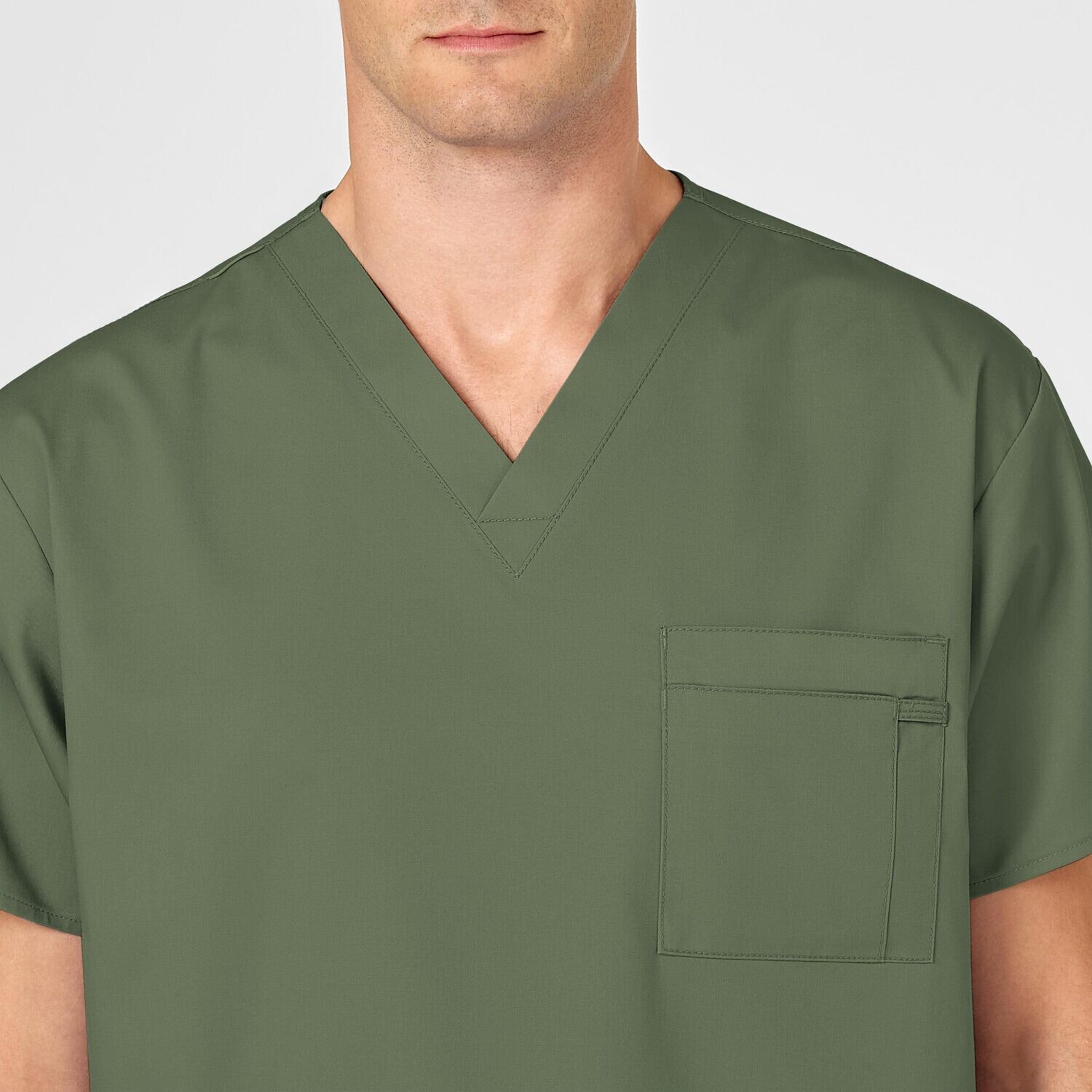 Casacca uomo 100 scollo a V olive