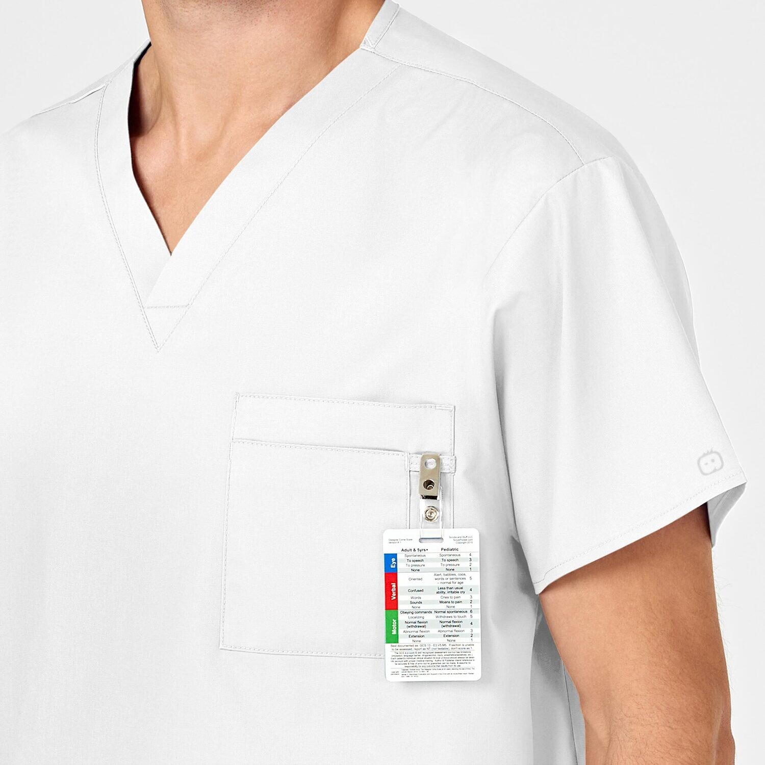 Casacca uomo 100 scollo a V white