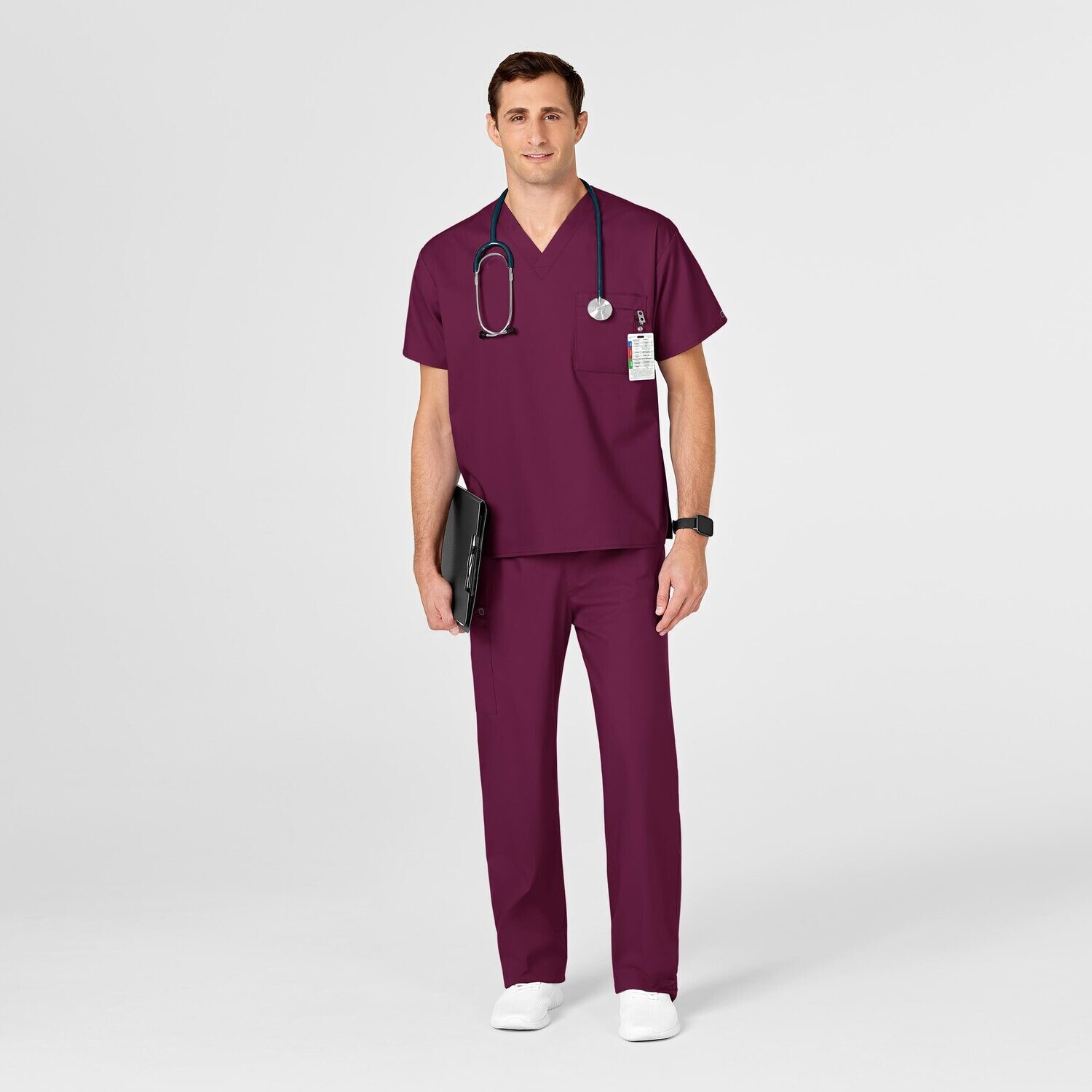 Casacca uomo 100 scollo a V wine