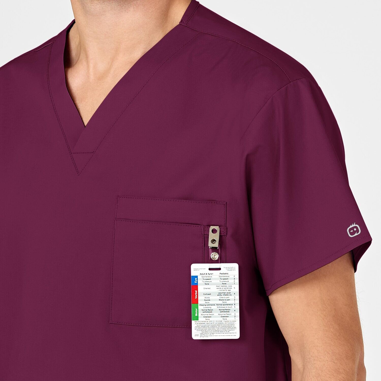 Casacca uomo 100 scollo a V wine