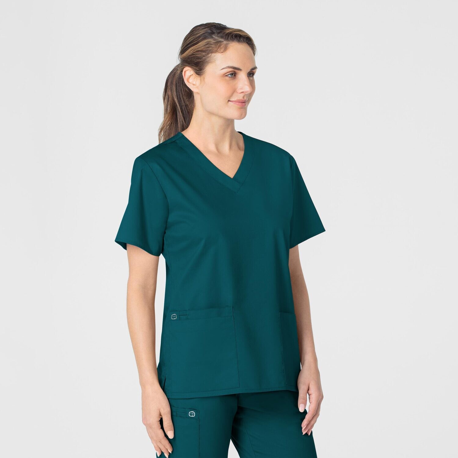 Casacca donna 101 scollo a V caribbean blue