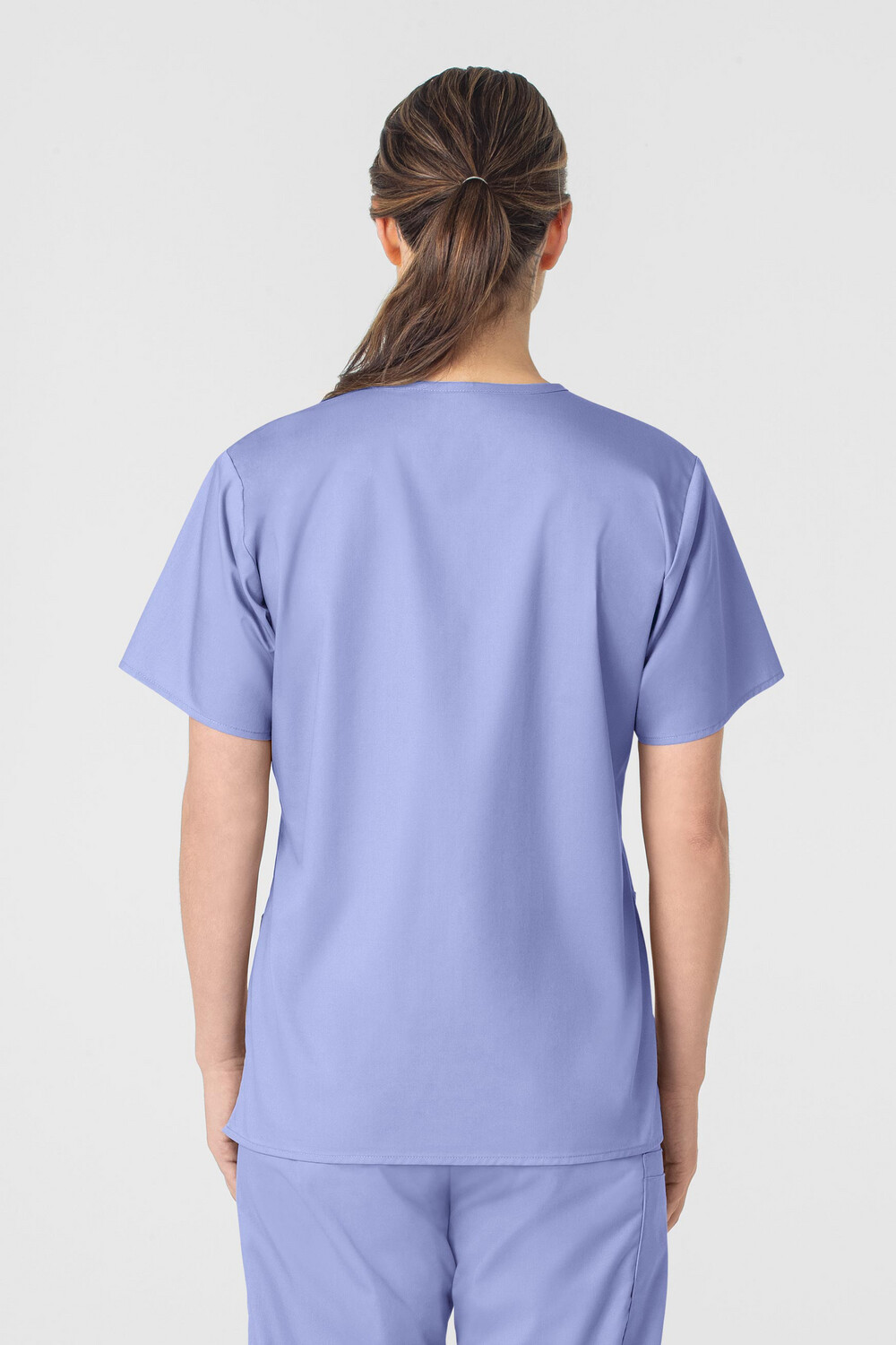 Casacca donna 101 scollo a V ceil blue