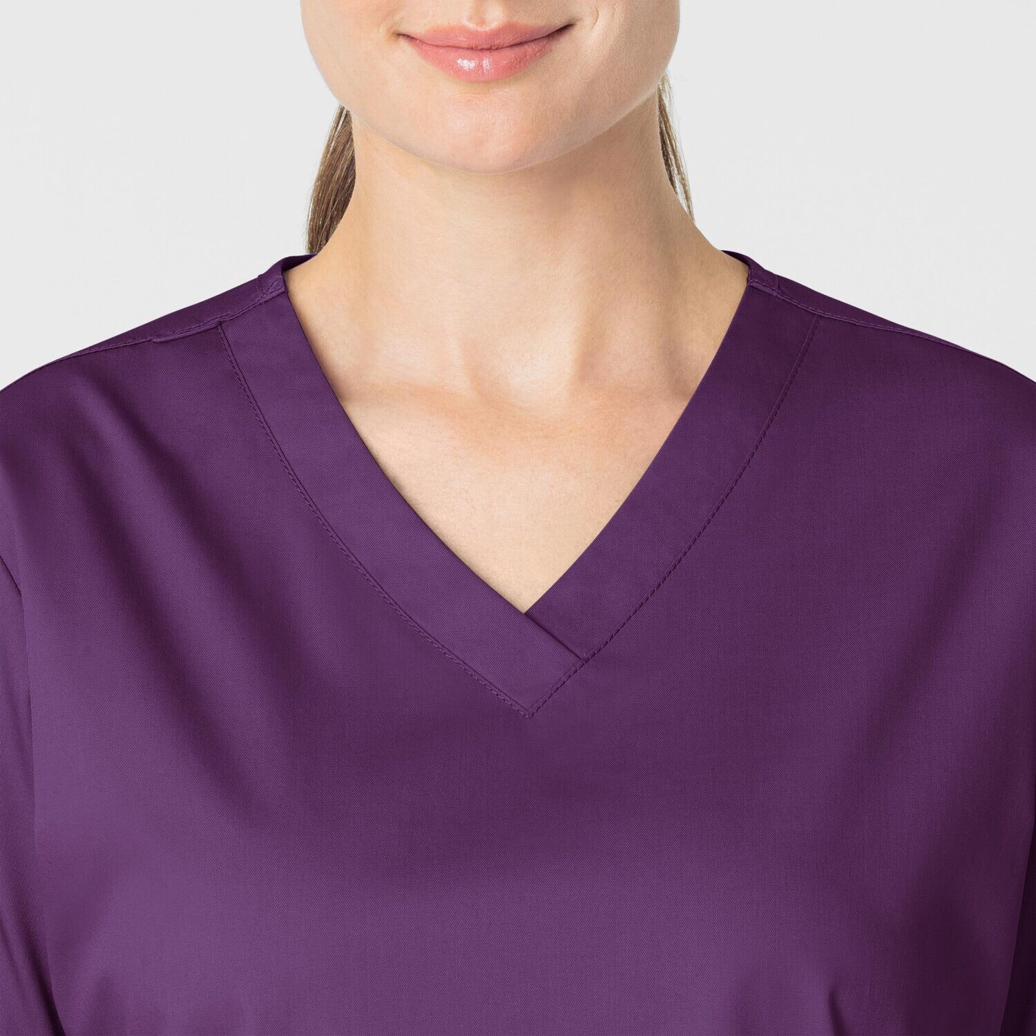 Casacca donna 101 scollo a V eggplant