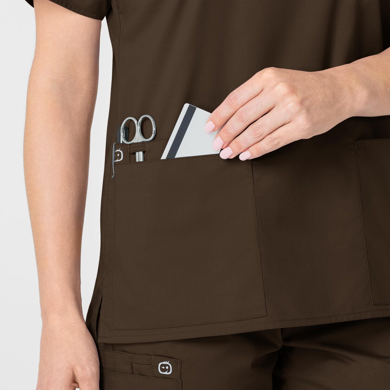 Casacca donna 101 scollo a V chocolate