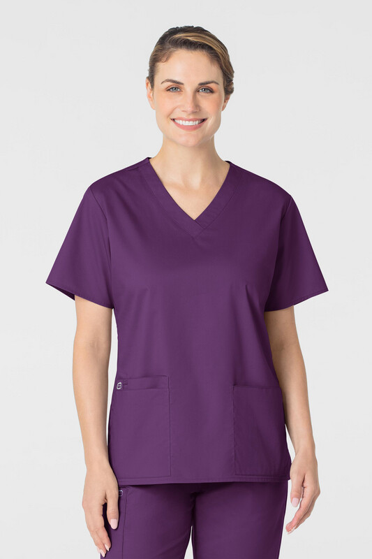 Casacca donna 101 scollo a V eggplant