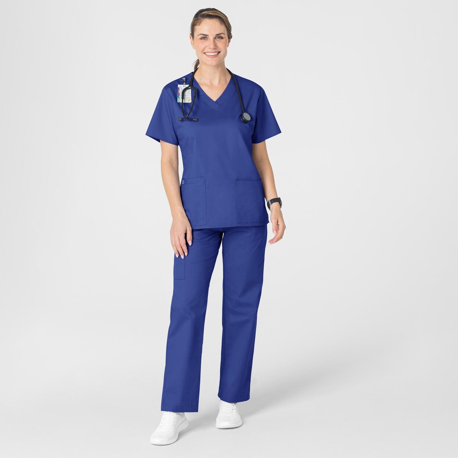 Casacca donna 101 scollo a V galaxy blue