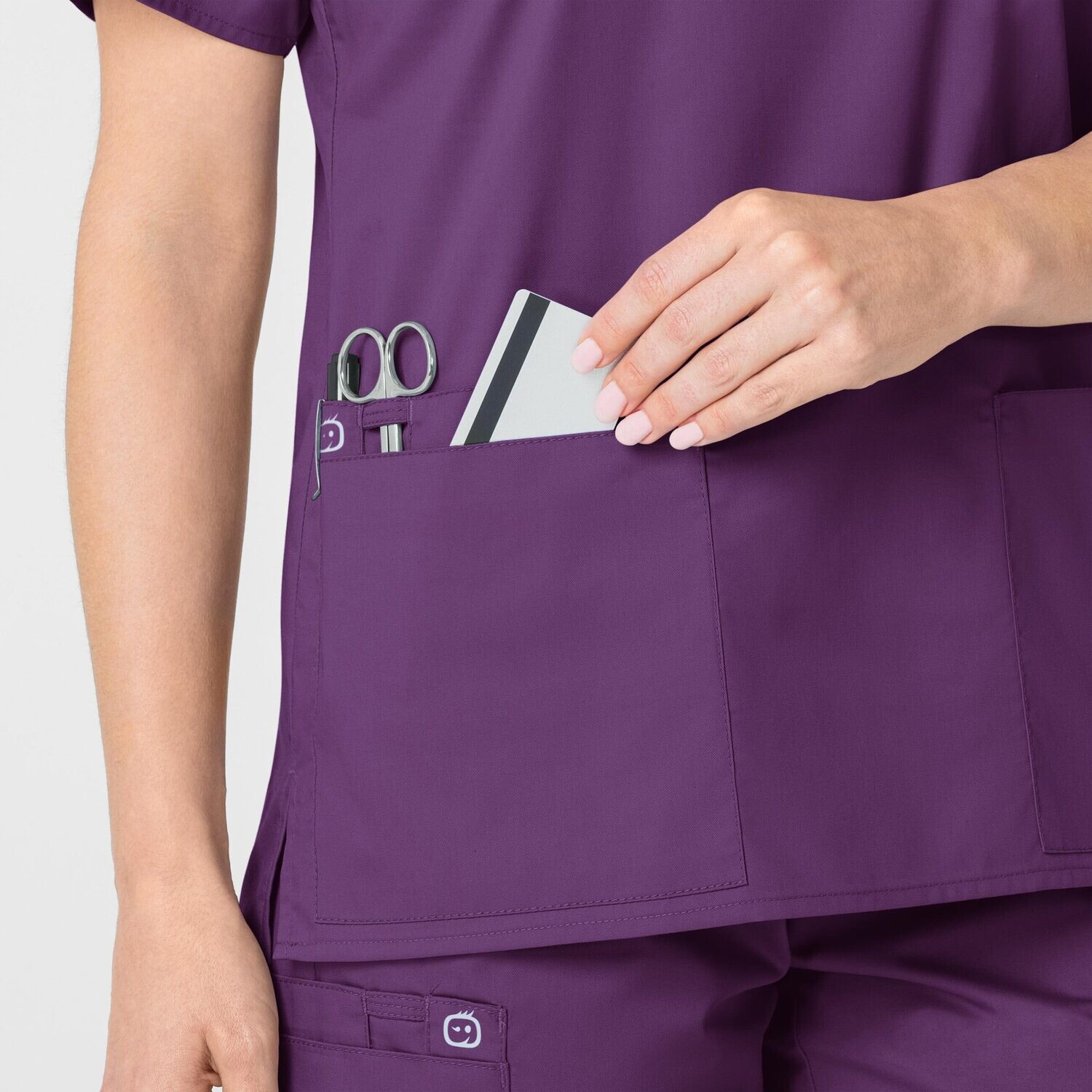 Casacca donna 101 scollo a V eggplant