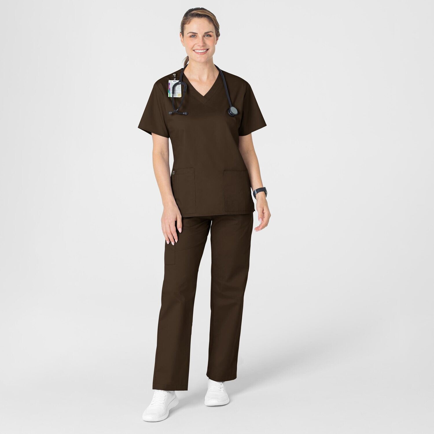 Casacca donna 101 scollo a V chocolate