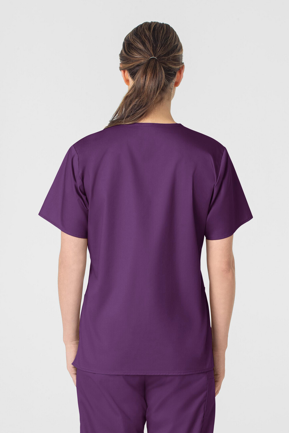 Casacca donna 101 scollo a V eggplant