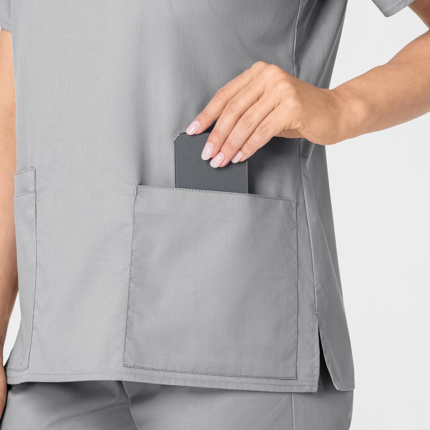 Casacca donna 101 scollo a V grey