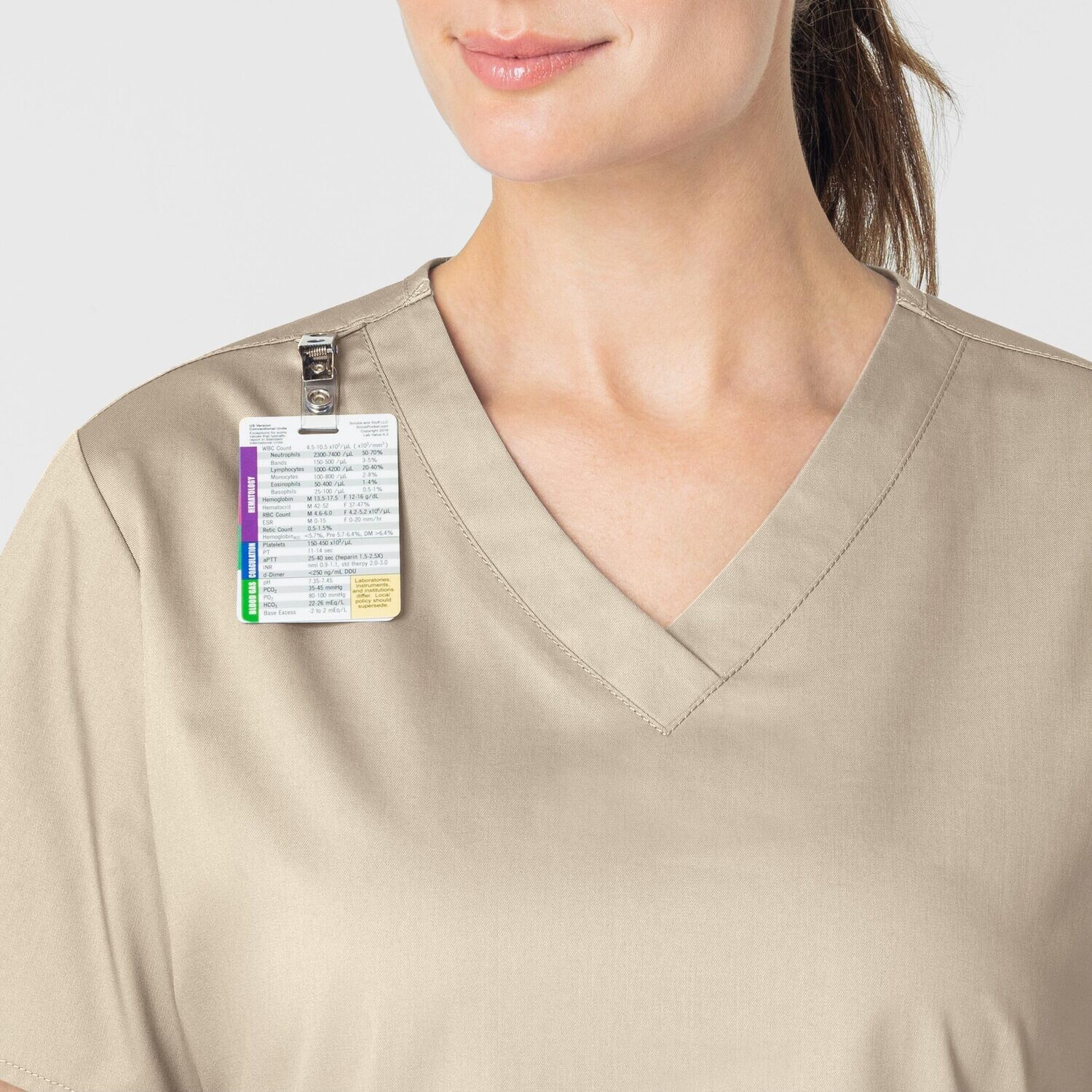 Casacca donna 101 scollo a V khaki