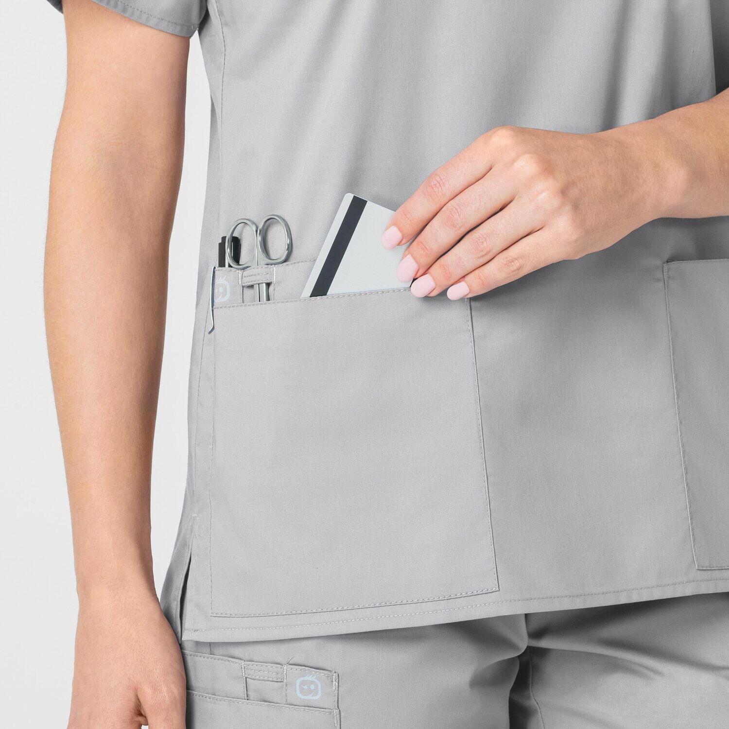 Casacca donna 101 scollo a V grey