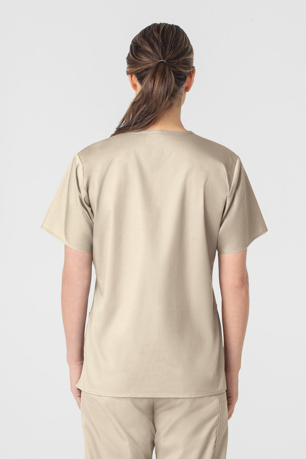 Casacca donna 101 scollo a V khaki