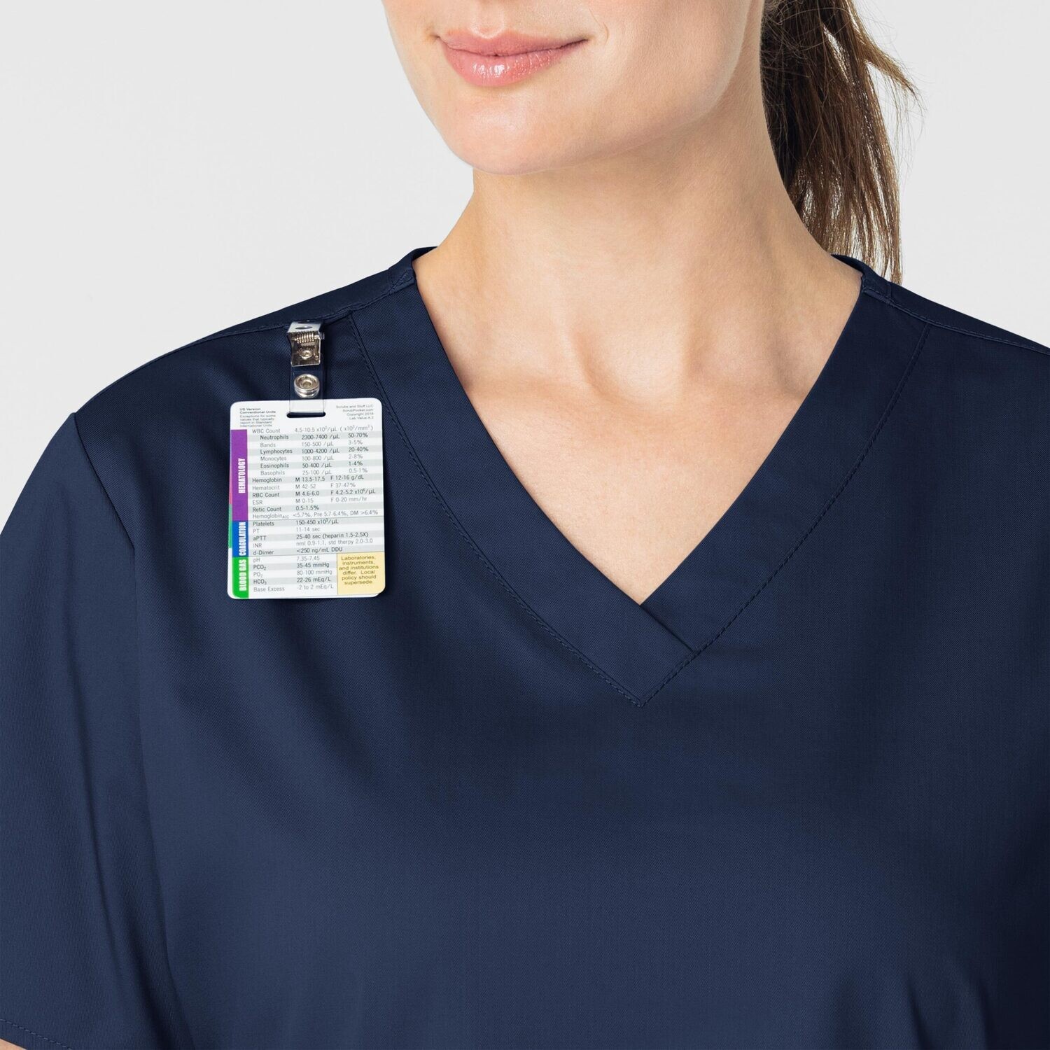 Casacca donna 101 scollo a V navy blue