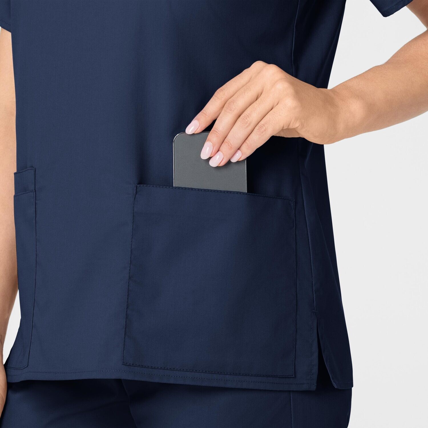Casacca donna 101 scollo a V navy blue