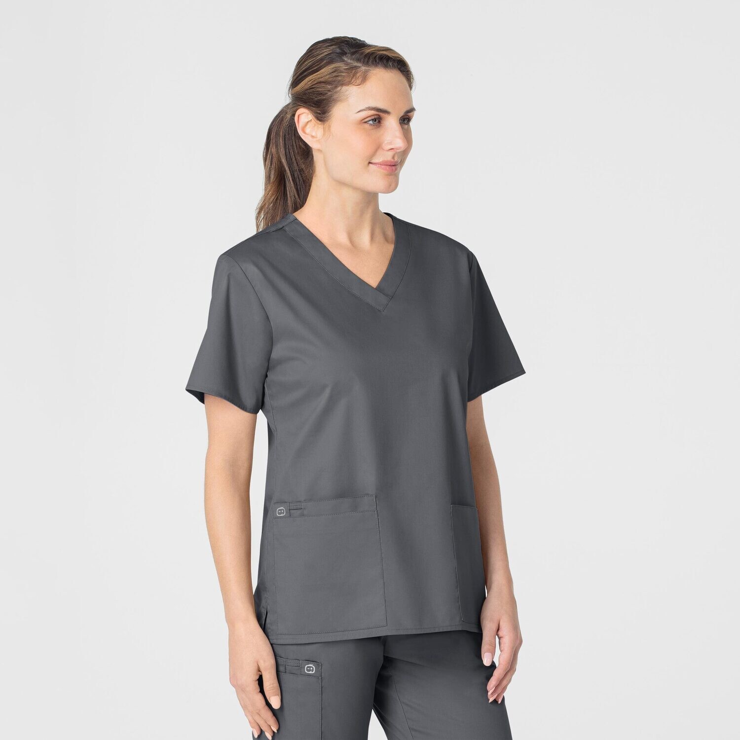 Casacca donna 101 scollo a V pewter