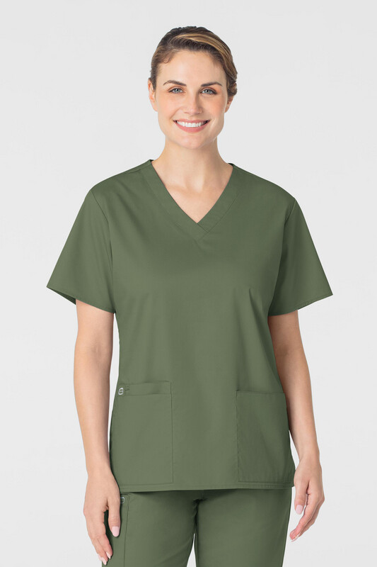 Casacca donna 101 scollo a V olive